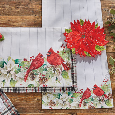 Poinsettia Pine Table Runner 36